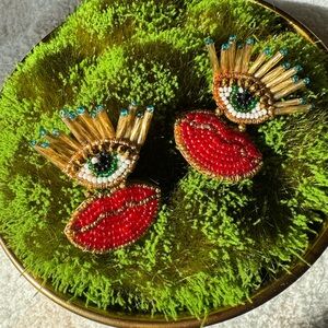 Hand beaded earrings